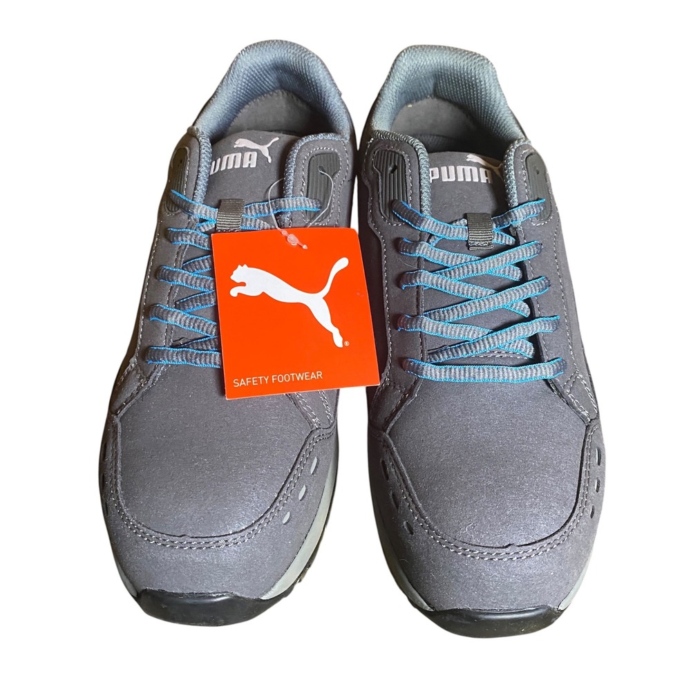 Puma Safety Shoes Women Slip Resistant  Sneakers Grey Blue Size 11
